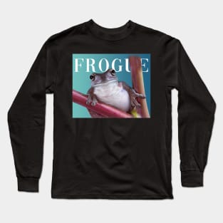 Frogue Magazine Frog Meme Long Sleeve T-Shirt